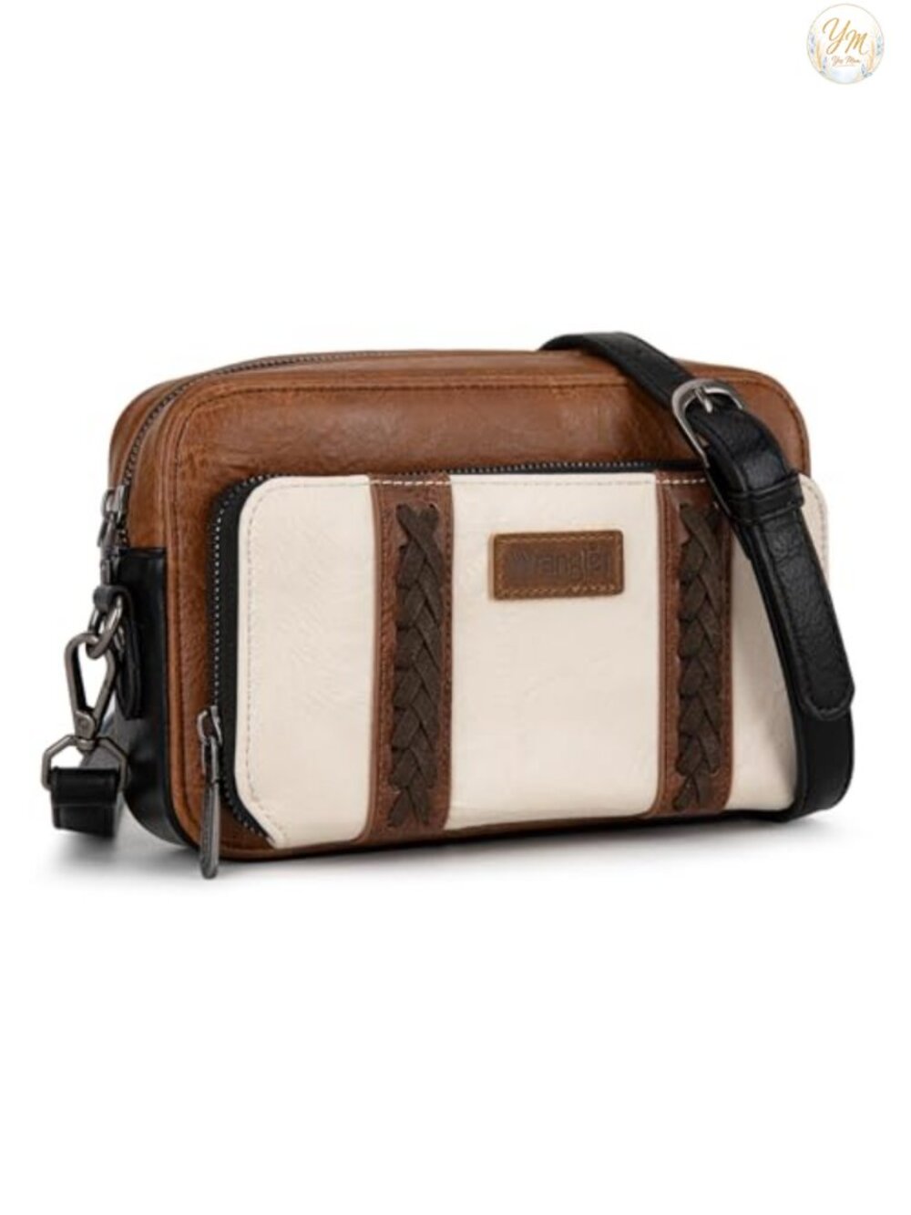 Small Leather Crossbody Bag with Adjustable Strap and Multiple Pockets